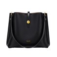 thumbnail image 1 of Bolso de mano Choles de piel auténtica para mujer, moda negra, 1 of 6