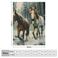 thumbnail image 4 of Creowell Horse Blanket Galloping Horse Throw Blanket for Kids Boys Girls Wildlife Blanket Farm Animal Fuzzy Blanket for Sofa Bed Couch,Throw 40x50in, 4 of 6