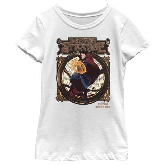 Girl's Marvel Doctor Strange in the Multiverse of Madness Retro Strange Graphic Tee White X Small