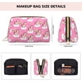 thumbnail image 2 of Pink Cartoon Cute Horse Rainbow Makeup Bag, Large Capacity Travel Cosmetic Bag for Women Girls- Travel Toiletry Bag Leather Portable Waterproof Makeup Case Organizer with Handle, 2 of 4