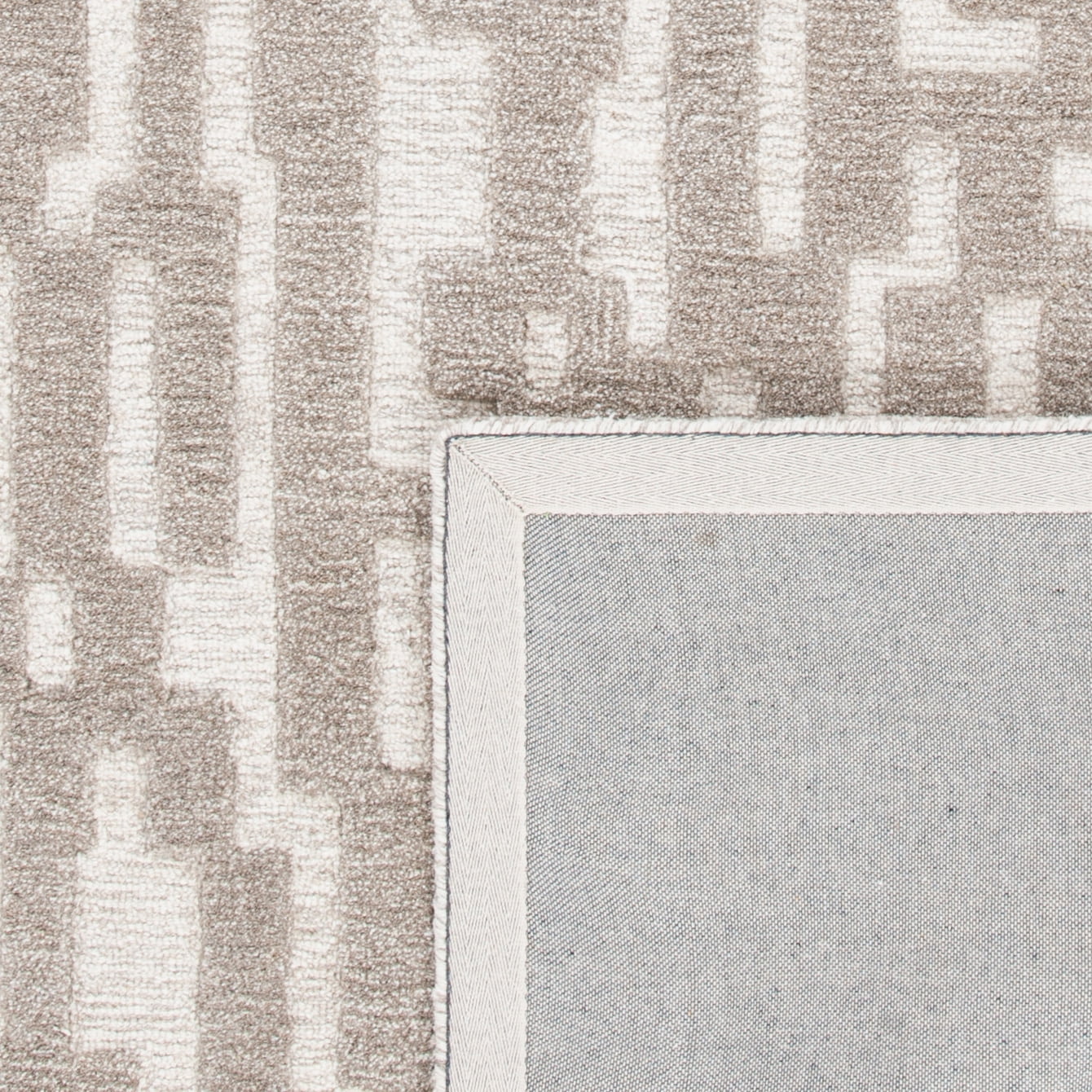 SAFAVIEH Cambridge Macy Geometric Wool Runner Rug, Beige/Gray, 2'3" x 8'