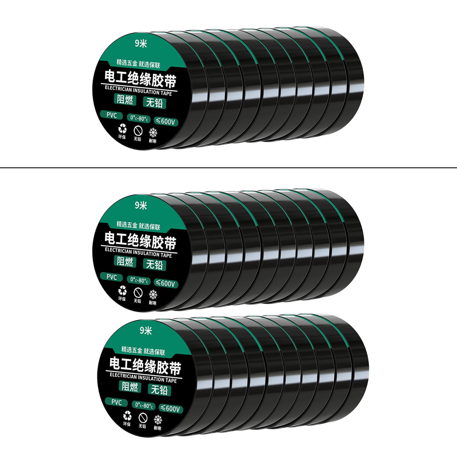 Heavy Duty PVC Electrical Tape 9Meter Length Safe And Heat Resistant Electric Tapes For Secure Wiring And General Use