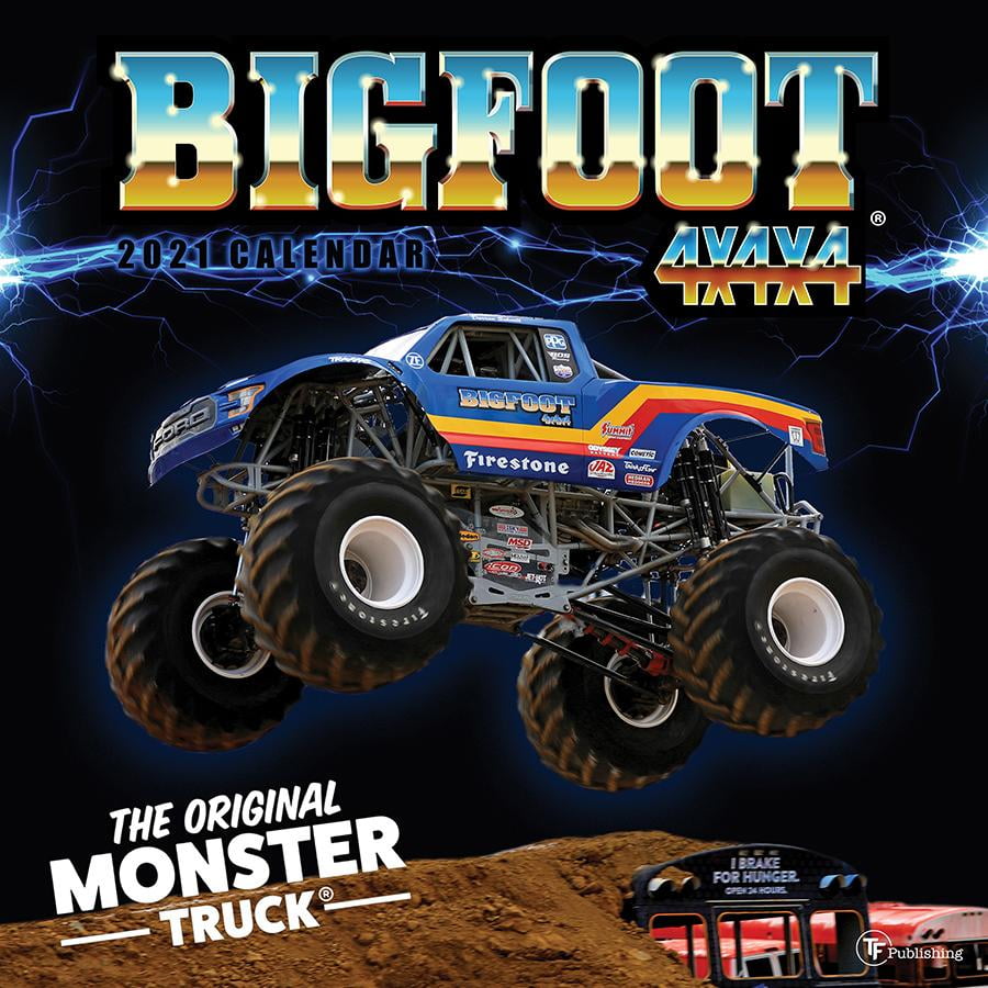 2021 Big FootThe Original Monster Truck 12"x12" Wall Calendar