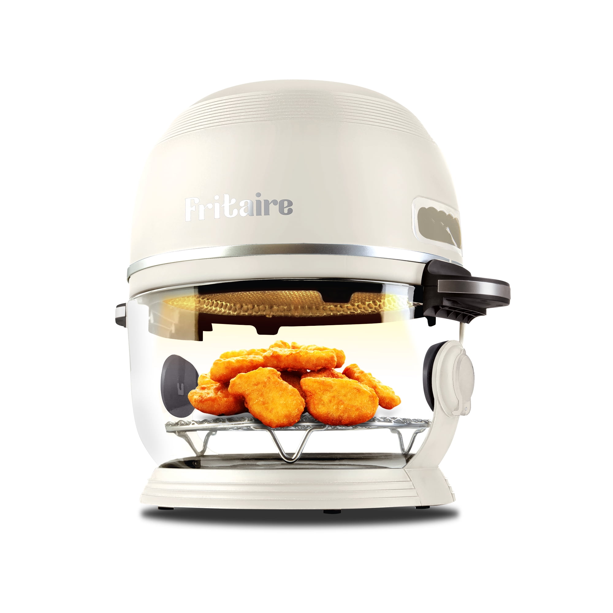 Fritaire, SelfCleaning Glass Bowl Air Fryer, 5 Qt, 6 Functions, BPA/Teflon Free