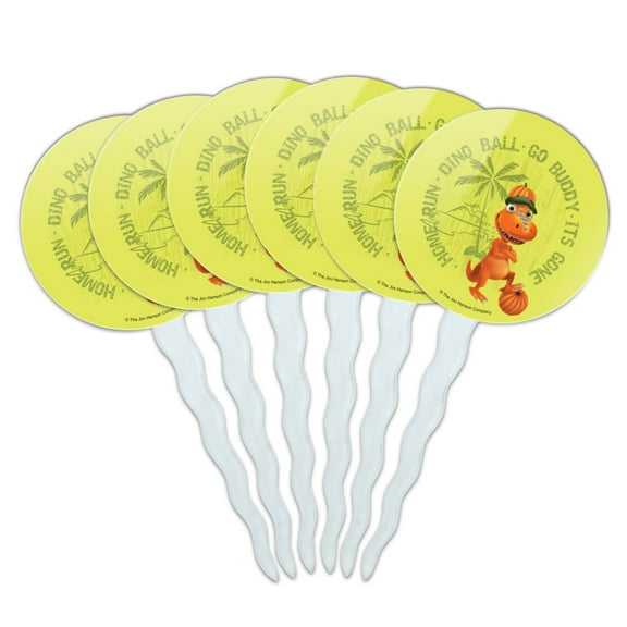 Dinosaur Train Dino Ball Go Buddy Cupcake Picks Toppers Decoration Set of 6