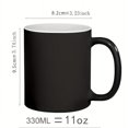 thumbnail image 3 of Customizable Heat-Sensitive Color Changing Ceramic Coffee Mug - Personalized Photo Magic Cup for Couples, Insulated, Hand Wash Only, Reusable, Multipurpose Use, 11oz, 3 of 5