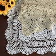 thumbnail image 5 of Cotton Handmade Crochet Square Tablecloth Doilies Lace Table Covers, 5 of 5