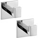 thumbnail image 1 of 2 ganchos para toallas autoadhesivos de acero inoxidable SUS304 para baño, con acabado cromado, gancho para batas, sin perforación (autoadhesivo, 2 unidades), 1 of 5