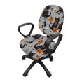 thumbnail image 5 of CHAQLIN Halloween Black Cat Desk Chair Cover with Stretchable Dustproof Polyester Fabric, Set of 2 for High Back Gaming Chair and Office Computer Chair, 5 of 8