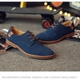 thumbnail image 4 of Xfvqtps Mens Casual Shoes British Style Suede Surface Lace up Fashion Classic Comfortable Soft Sole Business Casual Matte Leather Single Shoes Blue, 4 of 6