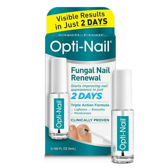 Opti-Nail Fungal Nail Renewal Liquid with Brush Applicator, Improves Nail Appearance, 0.169 fl oz