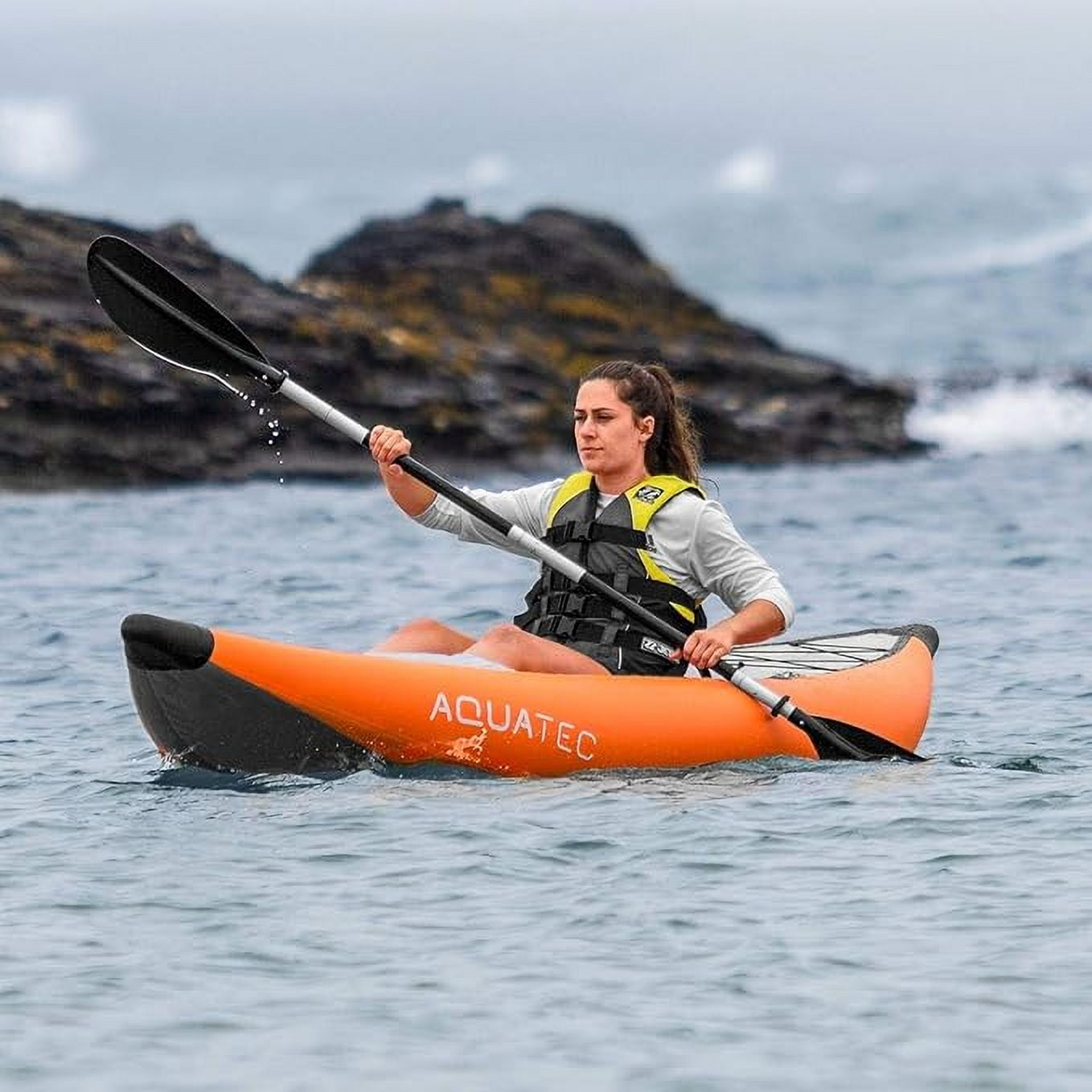 AQUATEC Inflatable Kayaks – Professional & Intermediate Options, Single or Tandem (Double) Seats - Complete with Seats, Paddles, & Accessories – Ideal for Adventure Enthusiasts
