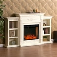 thumbnail image 2 of 70.25" Ivory Contemporary Rectangular Fireplace with Bookcase, 2 of 3