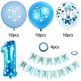 thumbnail image 2 of Decoración Cumpleaños 1 Año Niño, Decoración 1er Cumpleaños, Globo azul, 2 of 5