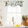 thumbnail image 4 of Tie Up Valances for Windows, Country Flowers Adjustable Valance Curtains Window Treatment for Living Room/Bedroom, Spring Botanical Magnolia Branches Rod Pocket Kitchen Curtains & Drapes 60x18 Inch, 4 of 9