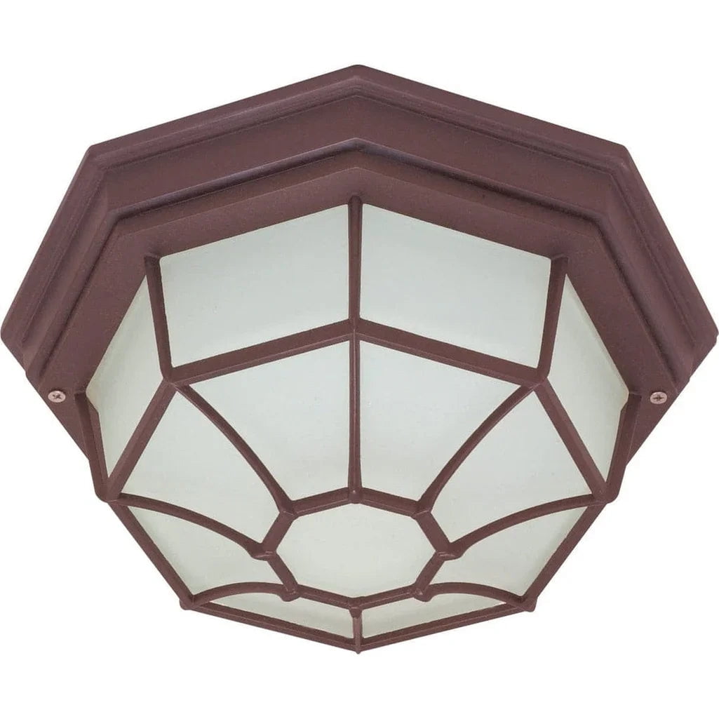 Nuvo 60-534 - 1 Light - 12" - Ceiling Spider Cage Fixture - Die Cast, Glass Lens