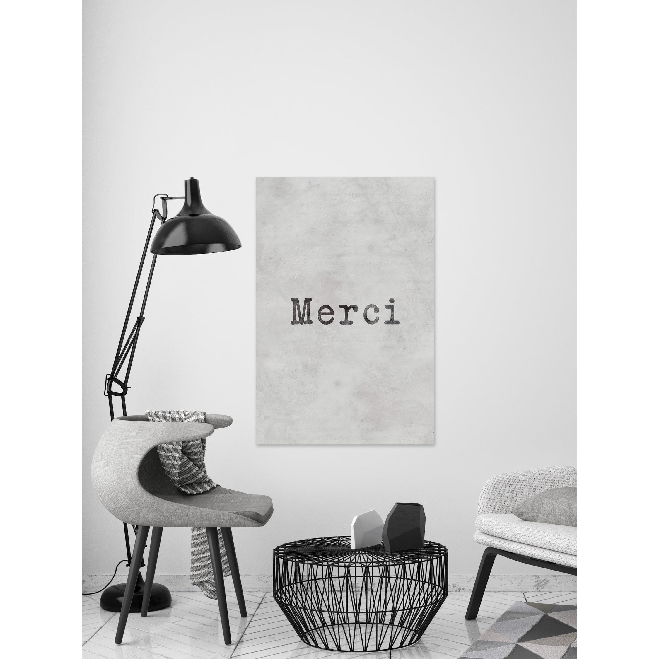 Merci II Painting Print on Wrapped Canvas