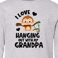 thumbnail image 4 of Inktastic Monkey I Love Hanging out with My Grandpa Long Sleeve Youth T-Shirt, 4 of 5