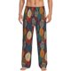thumbnail image 1 of Fotbe Autumn Leaves Pantalones de Pijama para Hombre, Pantalones de Dormir, Pantalones de Casa con Cintura Ajustable y Bolsillos-Large, 1 of 6