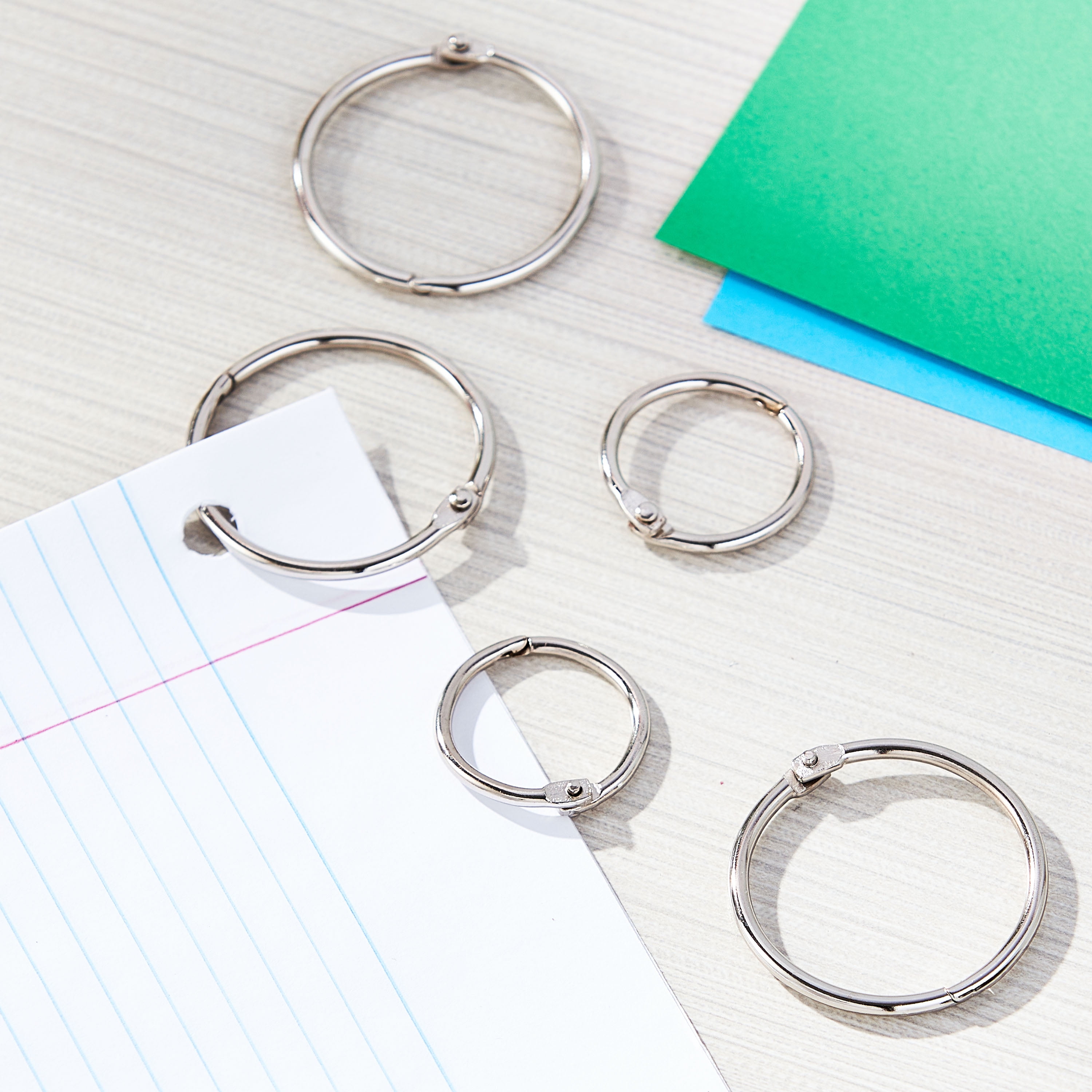Pen + Gear Metal Book Rings, 8 Counts, Silver