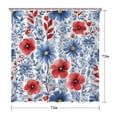 thumbnail image 5 of Pioneer Flower Floral Print Pattern Shower Curtain 72"x72" ,Bathroom Decorative Shower Curtains Set with 12 Hooks,Modern Waterproof Washable Shower Curtain, 5 of 6