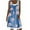 Blue dresses for women, variant on Baikeli Clearance Boho Dresses Fashion Women Casual Round-Neck Floral Printing Fake Two-Piece Sleeveless Dress Spring Dresses for Women