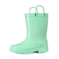 thumbnail image 6 of Kushyshoo Kids Rain Boots for Girls Boys Waterproof Rain Shoes with Easy On Handless Green Solid Boots Size 6, 6 of 7