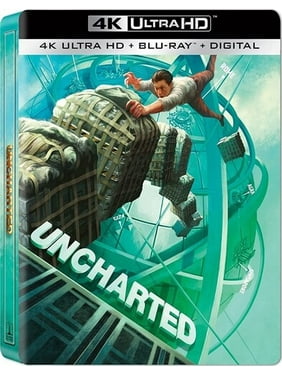Uncharted (Steelbook with ring) (4K Ultra HD + Blu-ray + Digital Copy) (Steelbook)