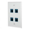 thumbnail image 3 of Quaqdae Ethernet Wall Plate 4 Port Wall Plate Female-Female Compatible with for Cat7/6/6E/5/5E Ethernet Devices -Blue, 3 of 3