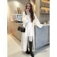 thumbnail image 5 of Womens Long Cardigan Sweaters Mohair Open Front Oversized Slouchy Knit Fall Trendy Coatigan Jackets Milky One size, 5 of 9