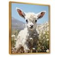 thumbnail image 2 of Designart "Baby Goat in White Peaks" Animals Framed Wall Art - Traditional White Goat Bedroom Framed Canvas Wall Art, 2 of 6