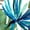 Tropic Sway I, variant on Elephant Stock Tropic Sway I Wall Art - Horizontal Canvas Wall Art - Living Room Wall Decor - Floral And Botanical Canvas - White And Blue Decor By Asia Jensen - 12" x 8"