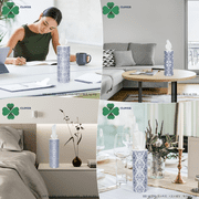 Clover Cylinder Facial Tissues for Car or Small Space，4 Tubes 3-Ply White&Blue Car Tissus for Travel