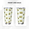 thumbnail image 3 of Susaid Avocado of a Hear Print 20oz Car Cup,Insulated Coffee Cup Fully Spill Proof Travel Coffee Mug, Stainless Steel Tumbler for Work Home Outdoor Car-Without Straw, 3 of 8