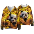 thumbnail image 4 of KUIFORTI Sunflower Panda Cute Sweatshirts for Girls 8-10 Cozy Thick Active Performance Zip Up Hoodies for Girls Fleece-Lined Fall Winter Outwear for Outdoor Activity, 4 of 6