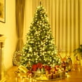 thumbnail image 2 of Árbol de Navidad Preiluminado Costway 225 cm 540 luces LED Piñas de pino, 2 of 3