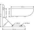 thumbnail image 2 of Patas para muebles de cocina DIY, patas para mesa de centro, gabinetes, cama, sofá, silla de escritorio de Metal dorado fuerte, patas silenciosas antideslizantes, Juego de 4, 2 of 5