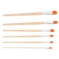 thumbnail image 3 of Juego De Pinceles Para Pintura Al óleo De Acuarela, 6 Uds., Pelo De Nailon, Mango De Madera, Pinceles Para Pintura De Acuarela Acrílica, 6 Uds., Cabeza Redonda Cergrey 6 uds cabeza redonda, 3 of 8