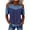 Navy, variant on Women's Denim Spliced Polka Dot Print Tops Trendy Cut Out Cold Shoulder Tunic Blouses Loose Fit Dressy Casual Crew Neck Short Sleeve Tshirts M