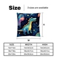 thumbnail image 5 of Starry Dinosaur Pillow Covers Inserts, Decorative Pillows, Throw Pillows with Unique Patterns for Home Décor - Set of 2 in 16x16, 18x18, or 20x20 inches, 5 of 6