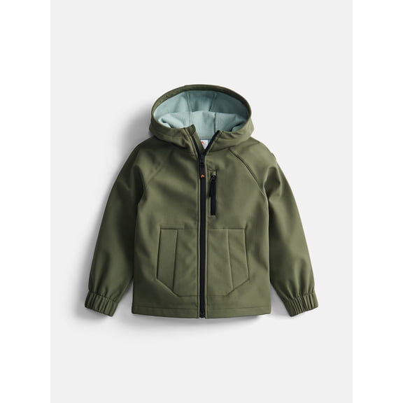 Ozark Trail Boys Softshell Jacket with Long Sleeves, Sizes 4-18 & Plus