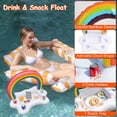thumbnail image 3 of 3 Pack Inflatable Pool Floats for Adults – 1 Drink & Snack Float, 2 Water Hammocks with High Buoyancy Pillows and Cooling Mesh, 3 of 6