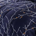 thumbnail image 4 of Hong and Arts Inc. Bed in a Bag Soft Fluffy Goose Down Alternative Printed Comforter Set Includes Sheet Set, Modern Navy Blue Branches Pattern Queen -, 4 of 4