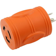 AC WORKS [AD515L520] Locking Adapter Household 15Amp 5-15P Plug to Locking 20Amp L5-20R Female Connector