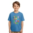 thumbnail image 7 of Bobifish Little Boys Back To School Short Sleeve Crew Neck T-Shirts Cartoon Animal Number Print Back To School Season Kids Tees, 7 of 7