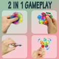 thumbnail image 3 of Paquete de 3 juguetes Pop, juguetes de burbujas de empuje de teñido anudado, suministros para fiestas Juego sensorial de hoyuelos simples, juguetes de manija navideña, 3 of 4