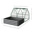 thumbnail image 6 of Home-Complete 4ft x 3ft Galvanized Raised Garden Bed with PVC Green House, 6 of 9