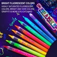 thumbnail image 4 of DAMAI Glow in the Dark Body Paint, Neon Face Painting Markers Pen for Skin Glow Under Black Light, Washable UV Temporary Tattoo Pens for Glow Party Supplies (8 color), 4 of 9