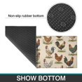 thumbnail image 6 of Rooster and Fowl Cream Pattern Anti Fatigue Kitchen Rugs Set Of 2, Non Slip Washable Decorative Floor Mats for Kitchen Sink Laundry, 17"x30" and 17"x47", 6 of 6