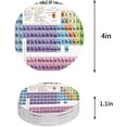 thumbnail image 1 of FMSHPON Periodic Table of Elements Set of 6 Round Coaster for Drinks, Absorbent Ceramic Stone Coasters Cup Mat with Cork Base for Home Kitchen Room Coffee Table Bar Decor, 1 of 6